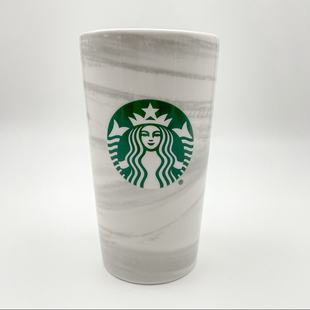 Starbucks Ceramic Marbled Gray Tumbler
